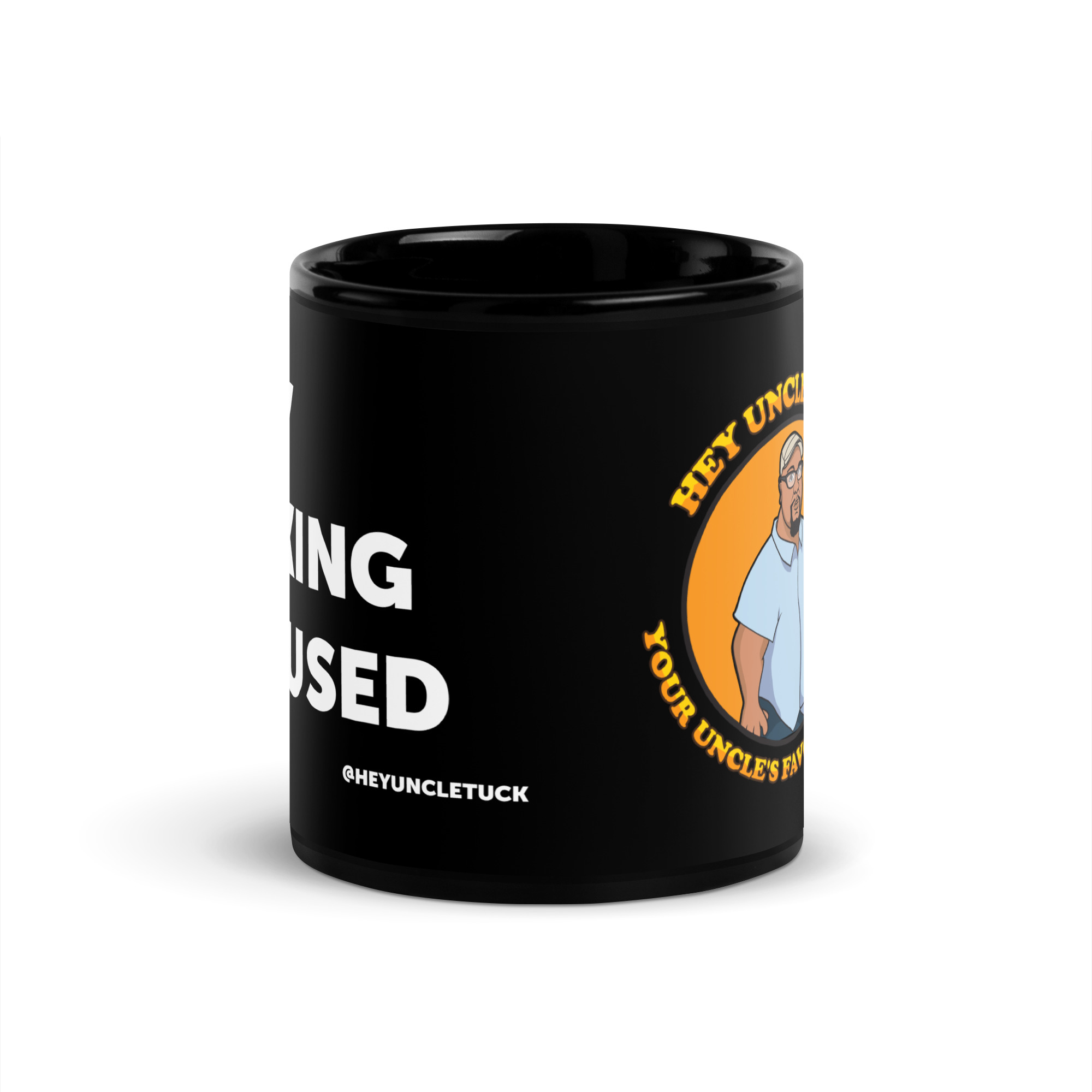 Official "Stay F*cking Focused" Black Glossy Mug - Image 2
