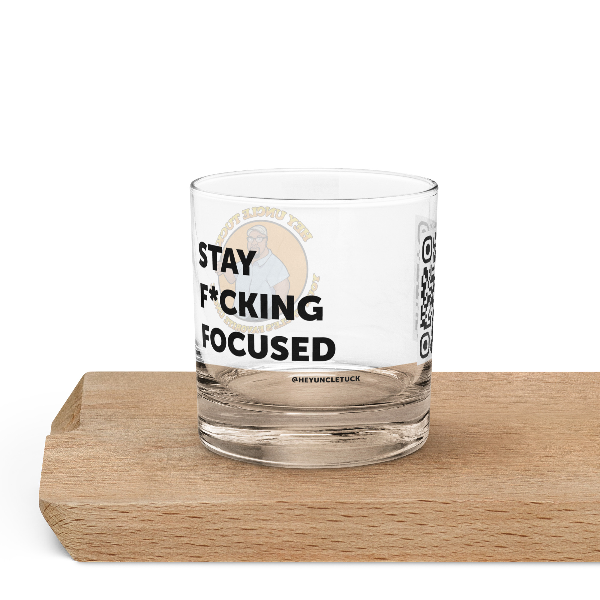 Stay F*cking Focused Rocks Glass